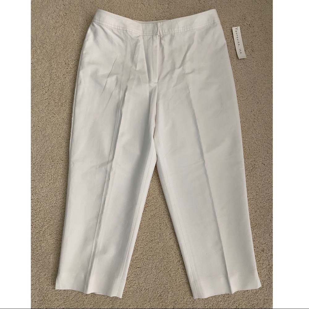 Pursuits Ltd. white trousers (NWT)